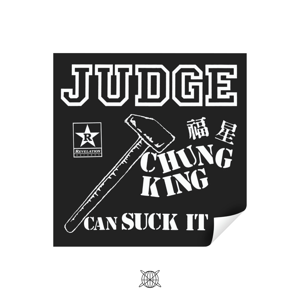 Sticker Vinyl Band Judge Chung King Can Suck It | Stiker Vinyl Judge Hardcore