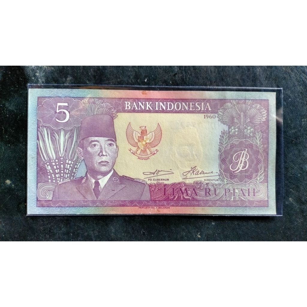 Gress/Baru uang 5 rupiah Sukarno 1960