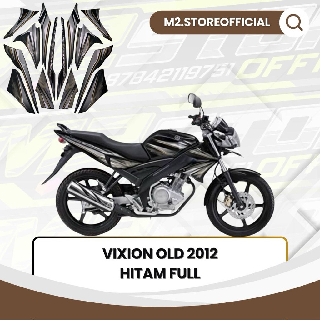 striping stripping Yamaha vixion old lama 2011 2012 hitam sticker stiker lis polet body Vixion VIXIO