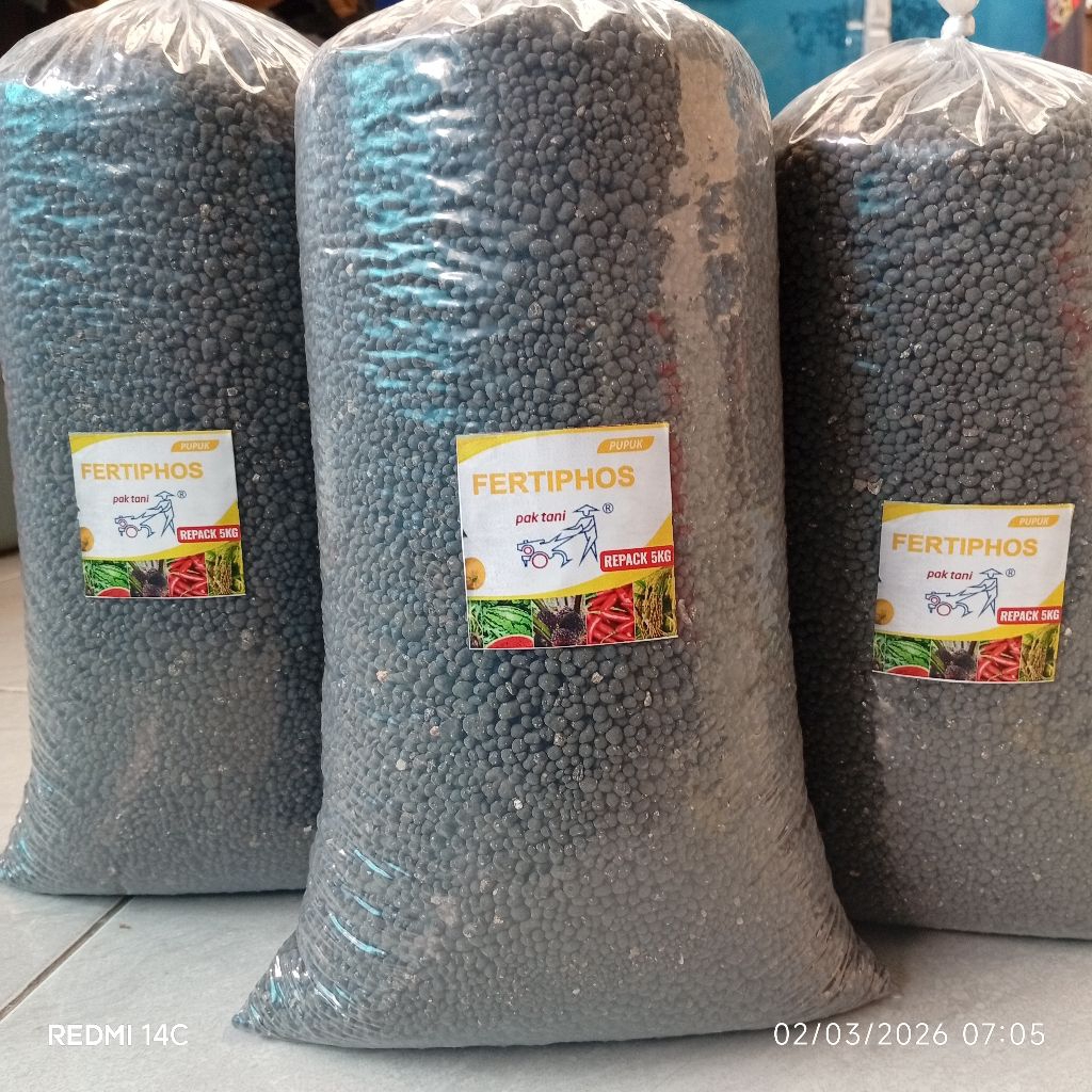 pupuk fosfat fertiphos 5 kg pak tani