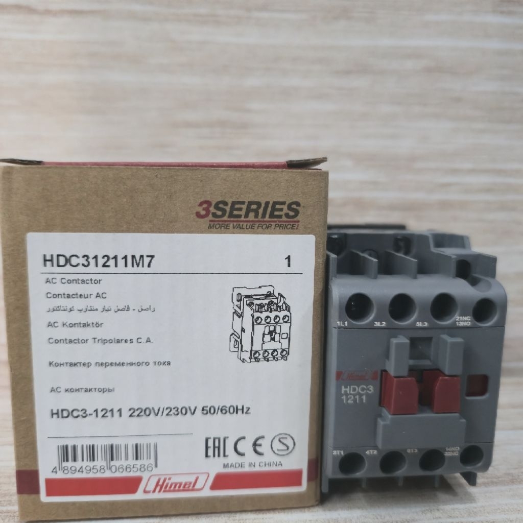 HIMEL KONTAKTOR CONTACTOR 3P 220VAC HDC09 HDC12 HDC18 HDC25 HDC32 HDC30 1NO 1NC HIMEL ELEKTRIK
