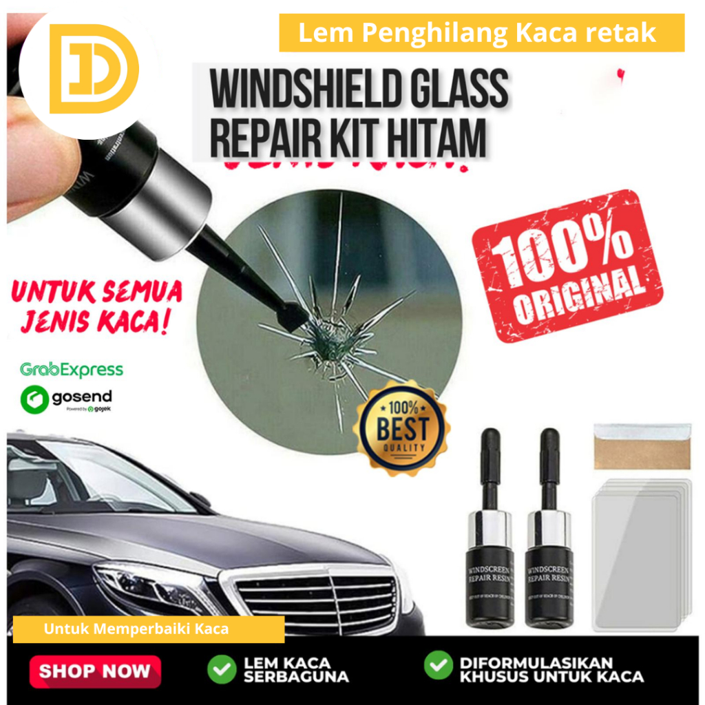 Lem Perbaikan Kaca Mobil Retak Windscreen Repair Resin Glass Crack Alat Perekat Kaca Retak Lcd Terba
