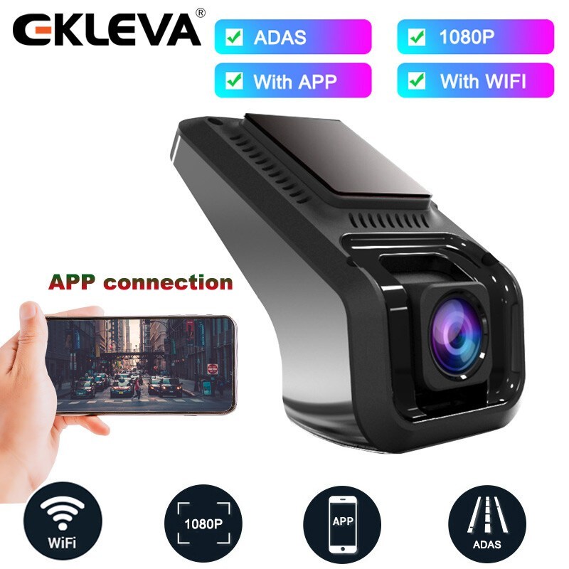 EKLEVA Dash Cam Wifi ADAS 1080P Full HD Night Vision Kamera Rekam Mobil USB