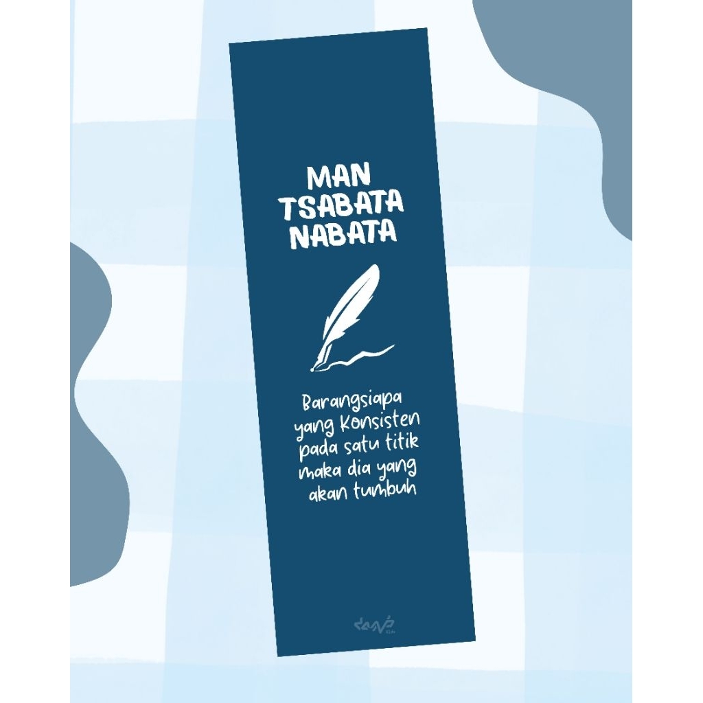 Bookmark atau pembatas buku edisi edukasi islami