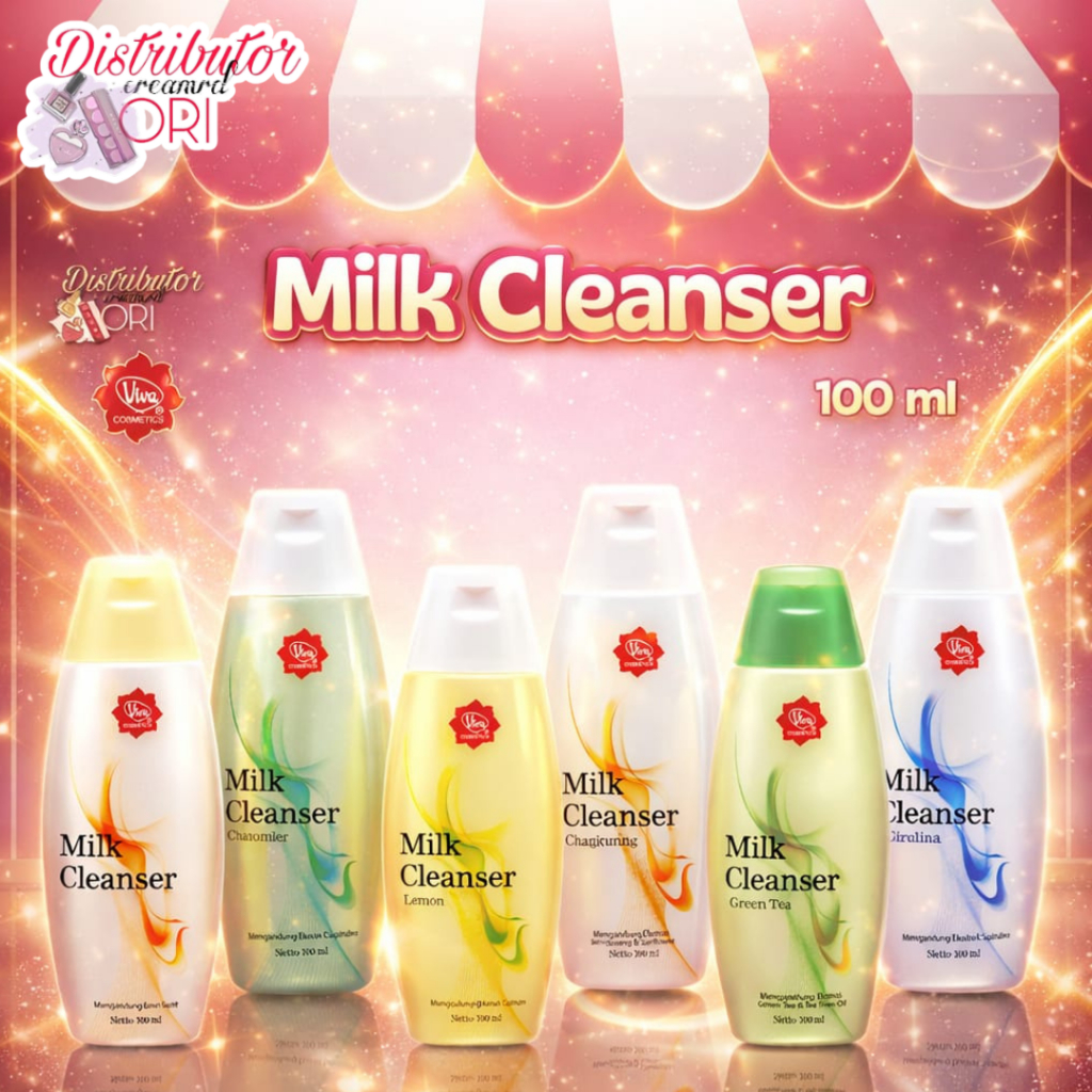 VIVA Milk Cleanser original bengkoang spirulina 100ml / green tea / lemon / spirulina