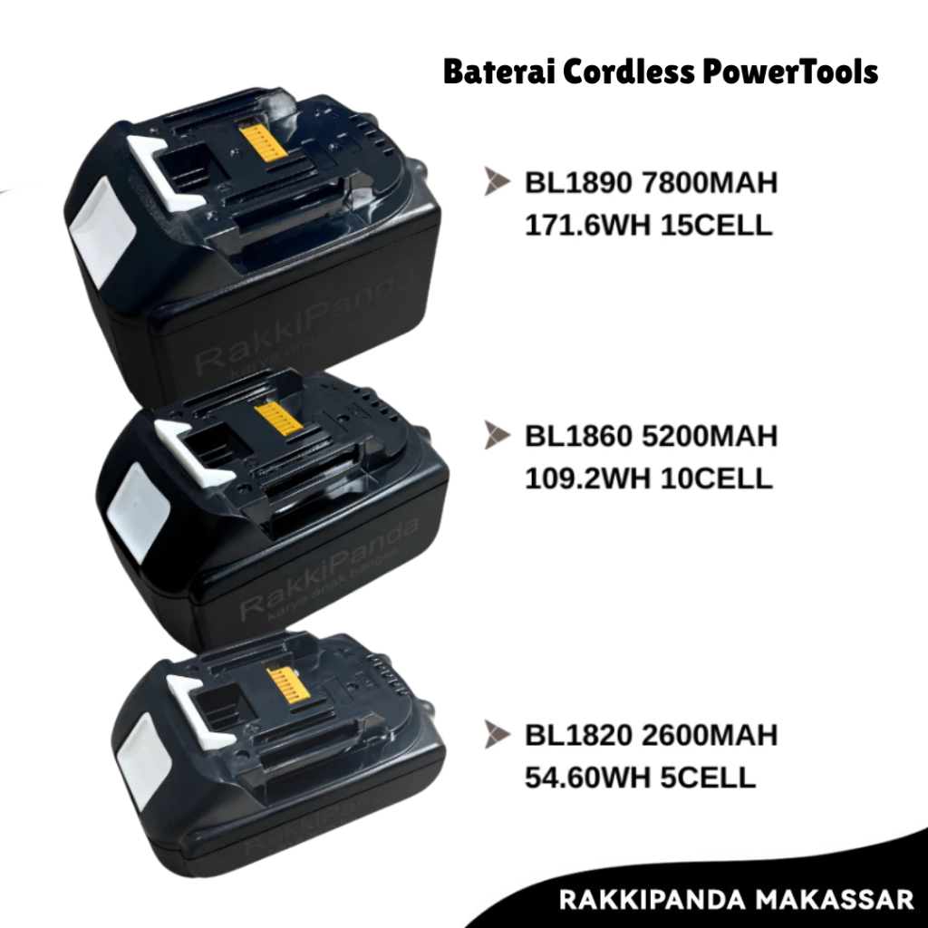 Baterai Rakkipanda -  Bor cordless Makita Lithium Tools 22V