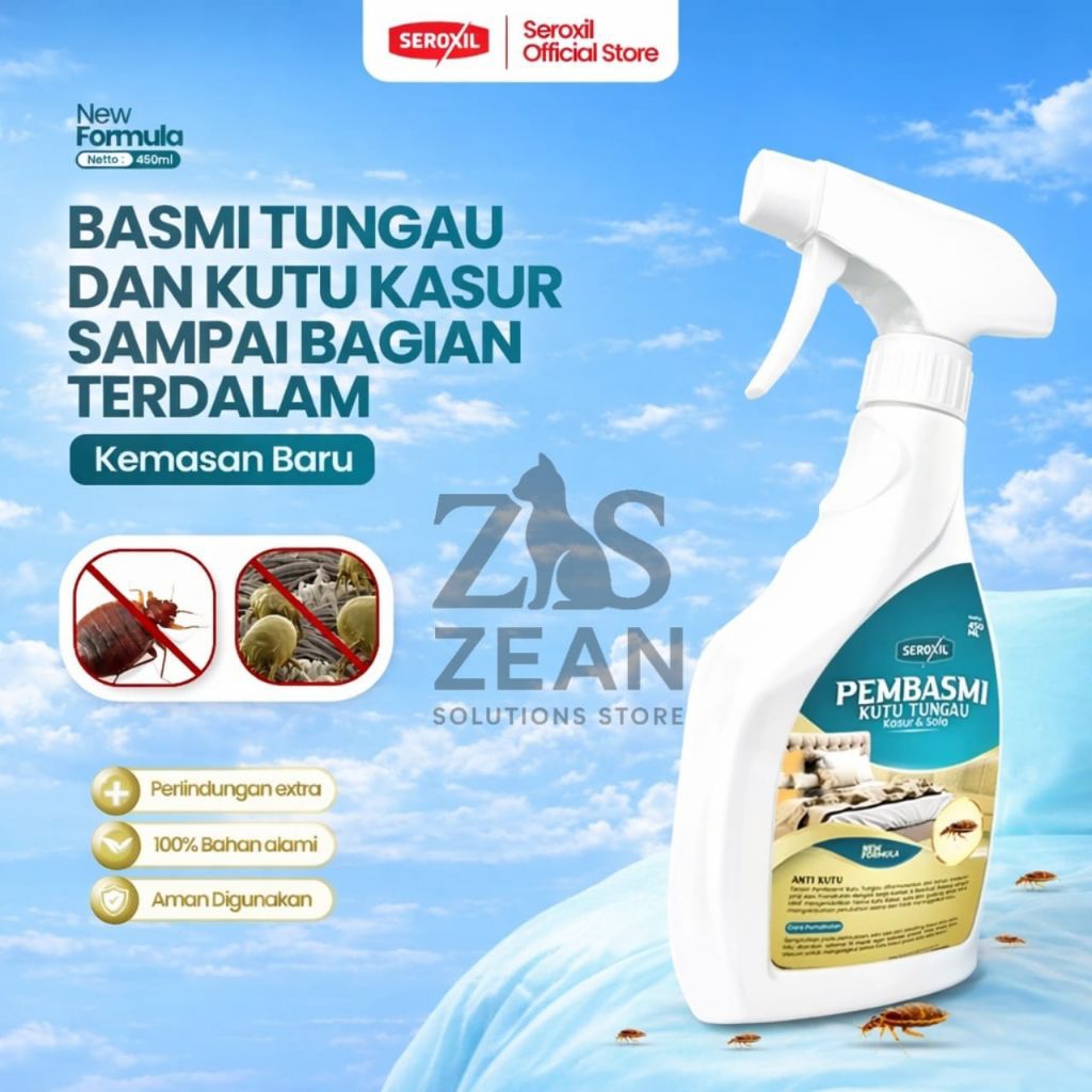 Seroxil Obat Pembasmi Kutu Kasur Anti Kutu Anti Tungau Sofa Kasur / Semprotan Pembasmi Kutu Kasur Se