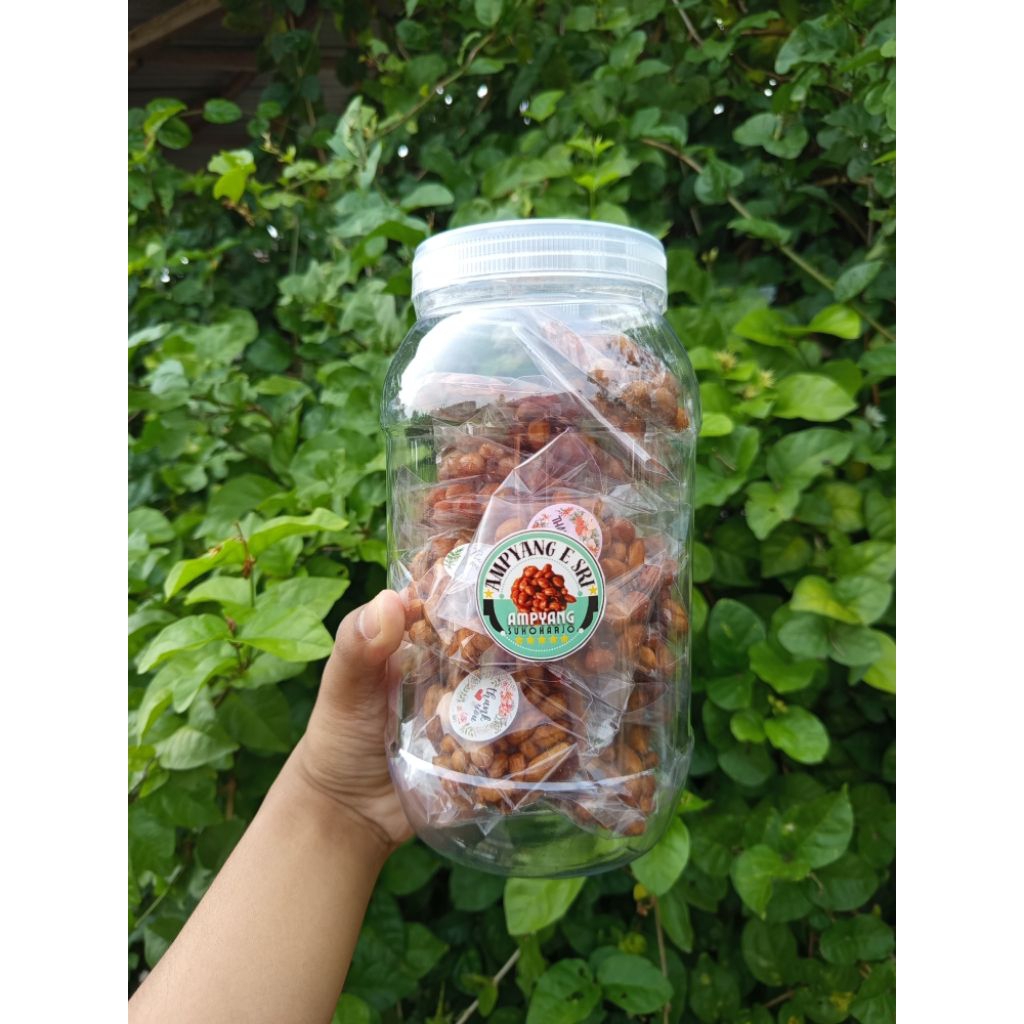 Ampyang Kacang Gula Jawa Kemasan Toples AMPYANG E SRI