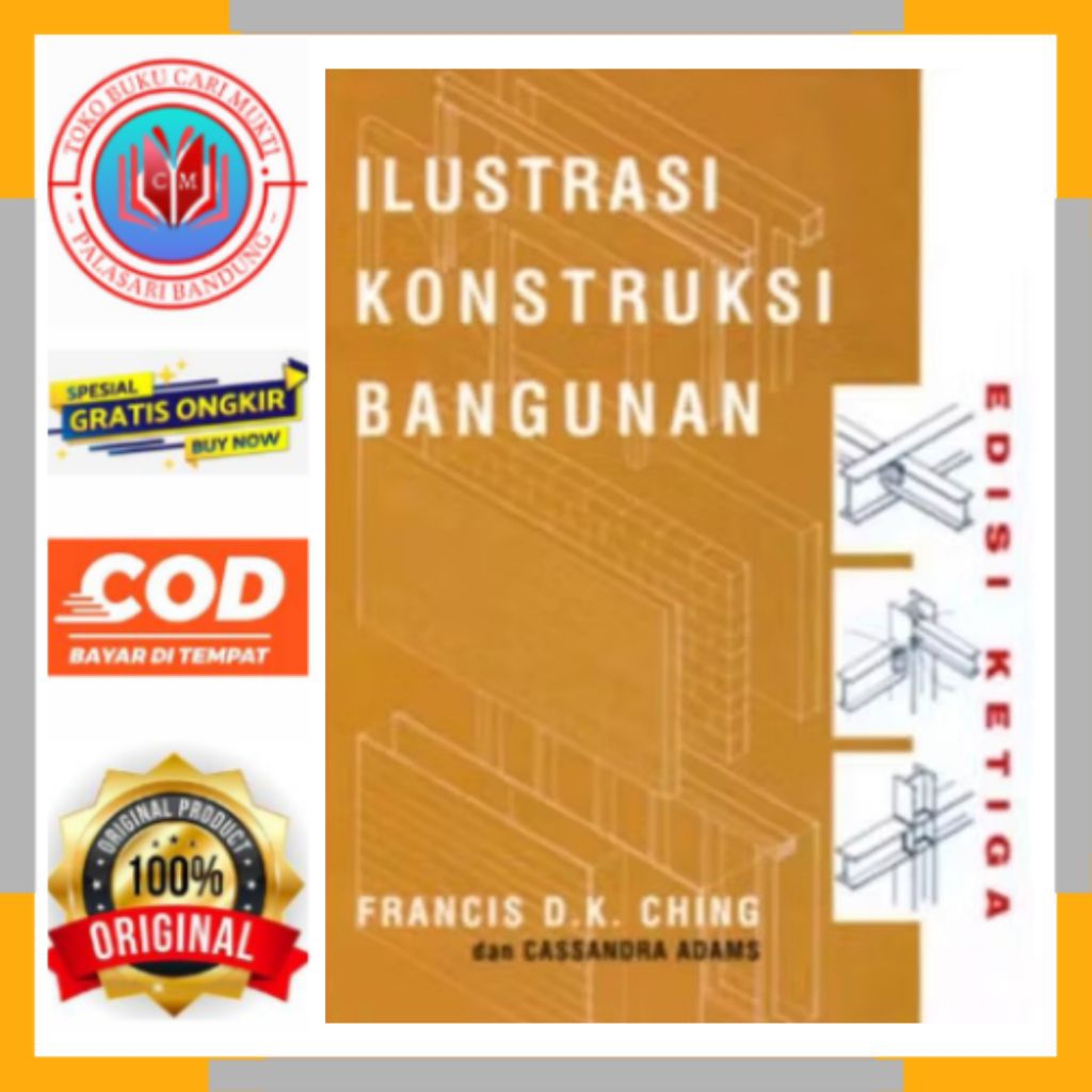 ERLANGGA BUKU ILUSTRASI KONSTRUKSI BANGUNAN FRANCAIS D.K.CHING BUKU ORIGINAL