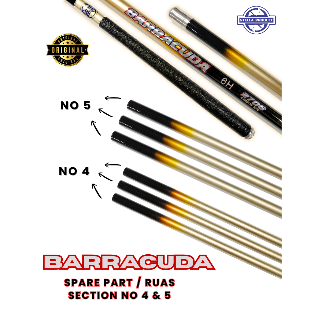 Sparepart Tegek Stella Barracuda 6H Original – Ruas Section no 4 & 5 | Garansi kualitas original