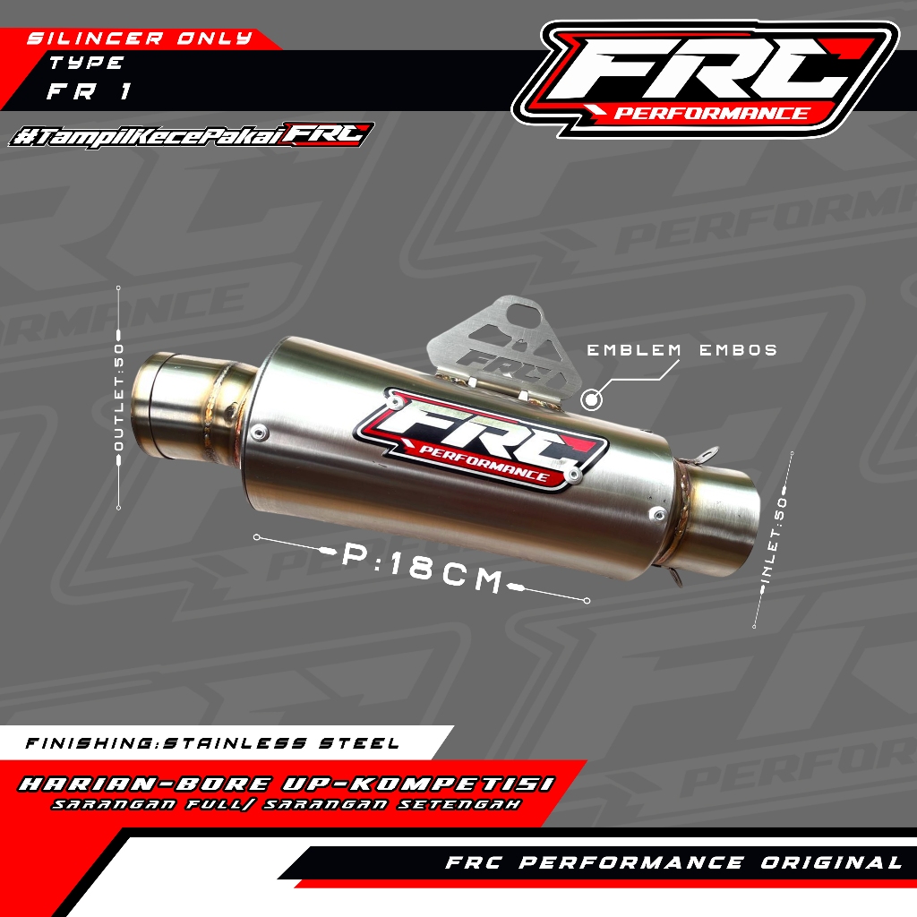 Silincer Knalpot Selenser Only / Silincer FRC Performance Type: FR1 - Original By FRC Performance