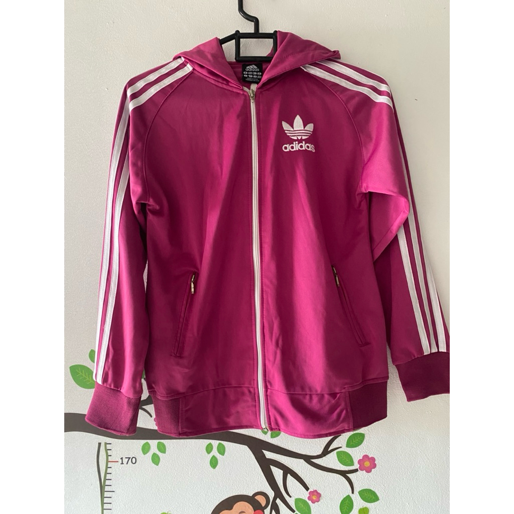 adidas tracksuit jacket pink