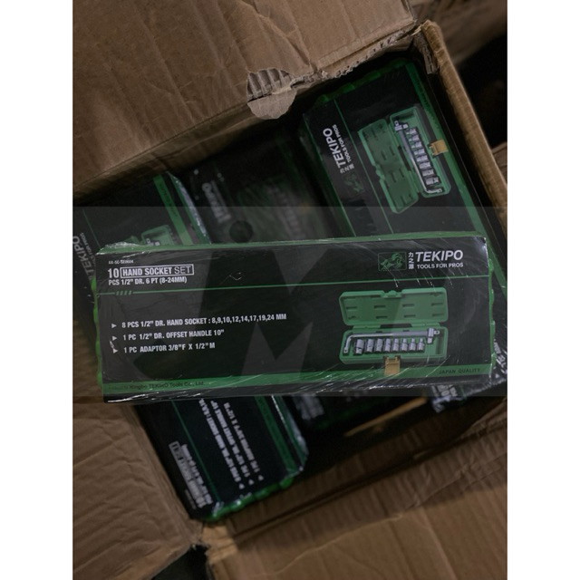TEKIPO Kunci Sok Set 10 pcs 8 - 24 MM Kunci 1 set lengkap