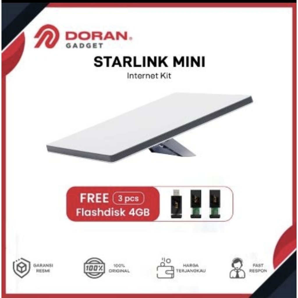 Starlink MIni Kit Portable Modem Satelit Internet Wifi KIT - Garansi Resmi