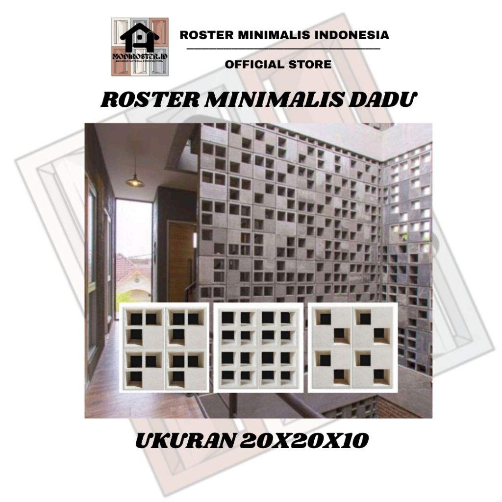 Roster beton minimalis dadu