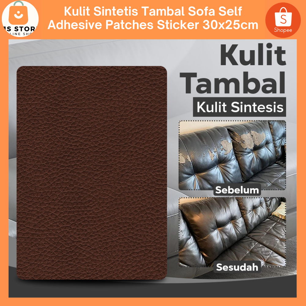 Kulit Sintetis Meteran Tambal Sofa dan Jok / Kulit Sintetis Tambal Sofa Self Adhesive Patches Sticke