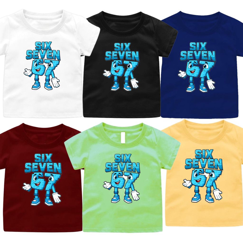 Jojo Clothing Baju Kaos Anak Laki Laki Bahan Katun Anomali Six Seven 67 Ukuran Anak Sampai Ukuran De