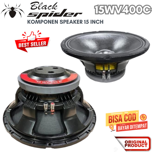 Speaker Komponen BlackSpider 15WV400C Component Speaker Black spider 15''Speaker Komponen BlackSpide