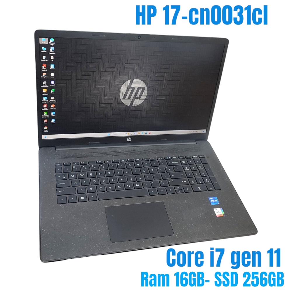 Laptop HP 17-CN0031CL Core i7-1165G7u i7 gen 11 Ram 16GB SSD 256GB FHD 17.3 inch nbhp66