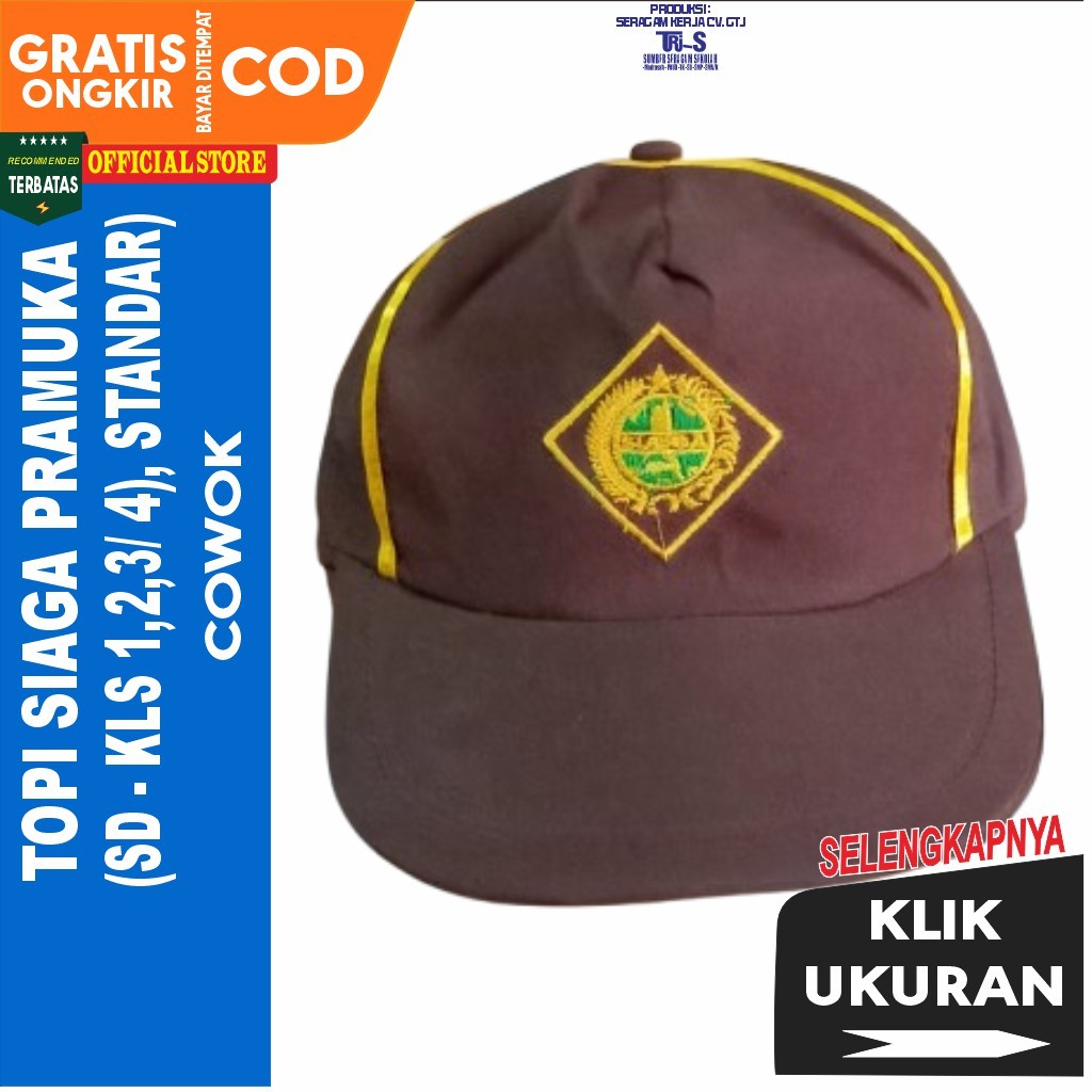 Topi Siaga | Topi Pramuka Sd Laki Laki | Topi Pramuka Siaga Laki Laki | Topi Pramuka Laki Laki Sd | 