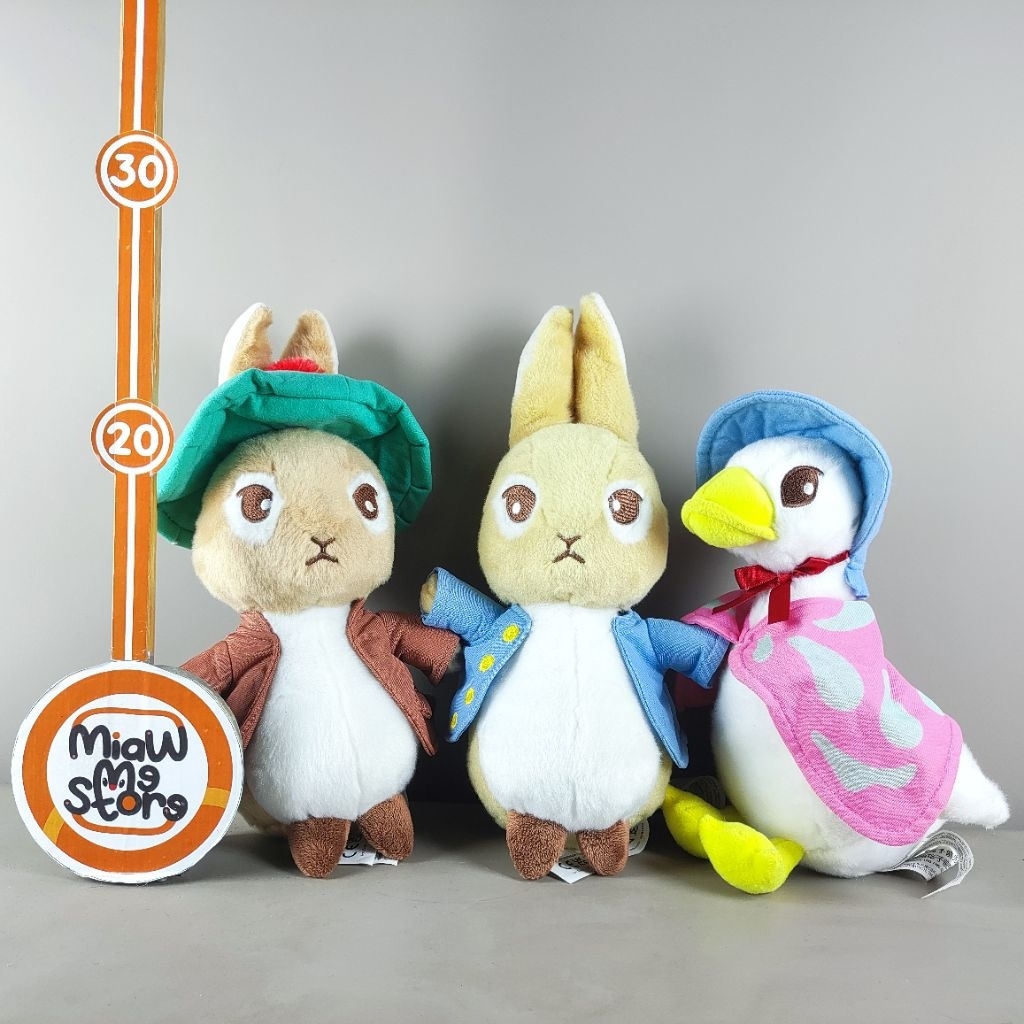Boneka Peter Rabbit Benjamin Bunny Jemima Duck Original Peter Rabbit Plush