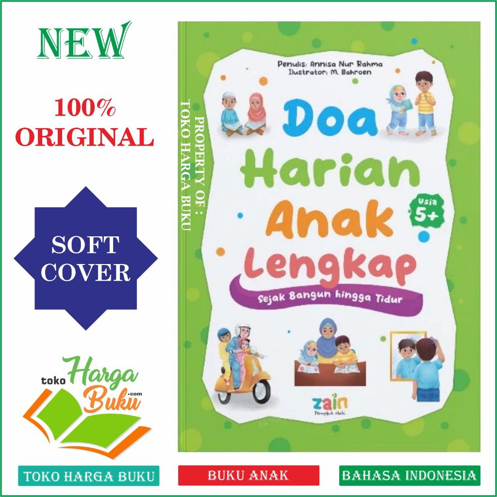 Doa Harian Anak Lengkap Usia 5+ Buku Do'a Sejak Bangun Hingga Tidur FULL COLOR  Dilengkapi Cerita Lembar Aktivitas Bonus Video Pembelajaran Aqwam - ZAIN