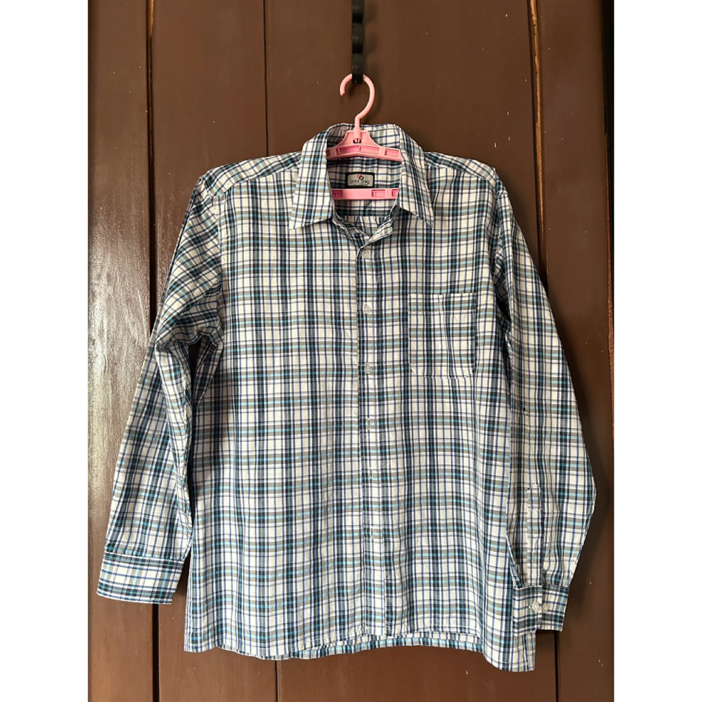 [PRELOVED] Kemeja Kotak-Kotak Biru Blue by Dyu Dyu
