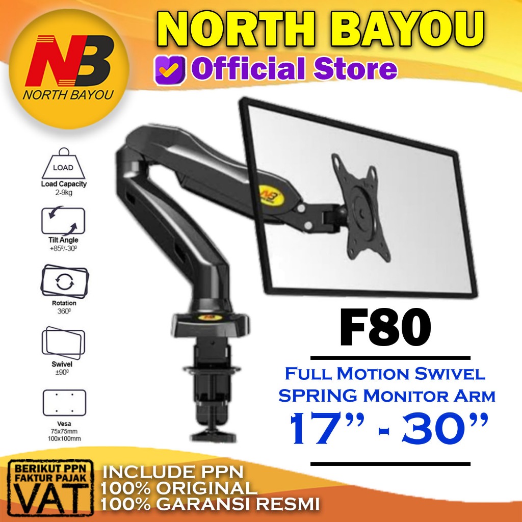 Bracket TV Monitor LED LCD NB F80 NBF80 17-30" nb f 80 Nb