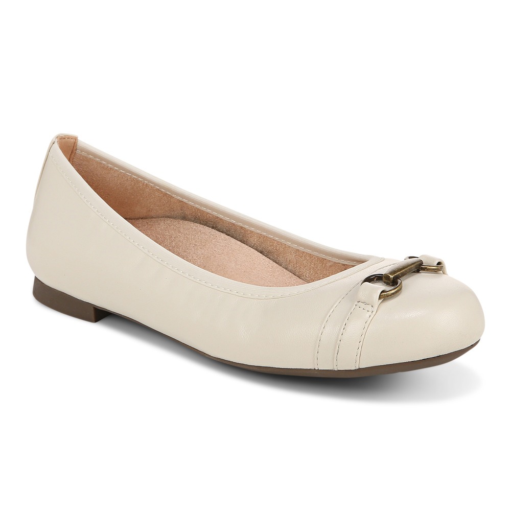 Vionic Delanie Cream Flat shoes Wanita