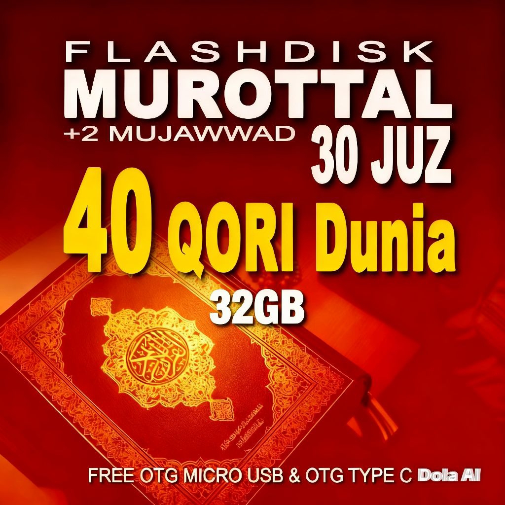 Murotal Alquran 30 Juz 40 QORI MP3 Murottal Anak & Dewasa Flahdisk 32GB/16GB