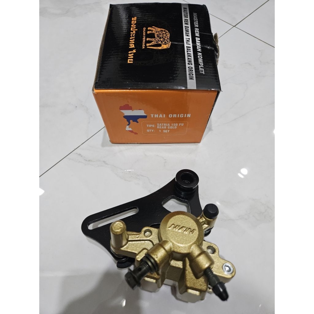 CALIPER ASSY KALIPER BELAKANG KOMPLIT MOTOR SATRIA FU REAR TAMBAH DUDUKAN THAI ORIGIN ASLI THAILAND 