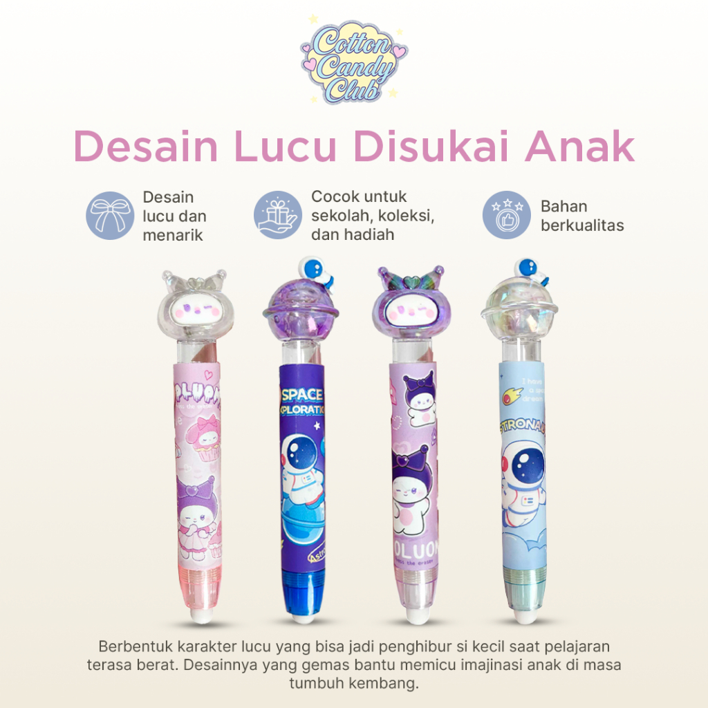 Penghapus Karakter Lucu | Penghapus Pensil - Penghapus Pensil Mekanik Karakter Lucu (SS11)
