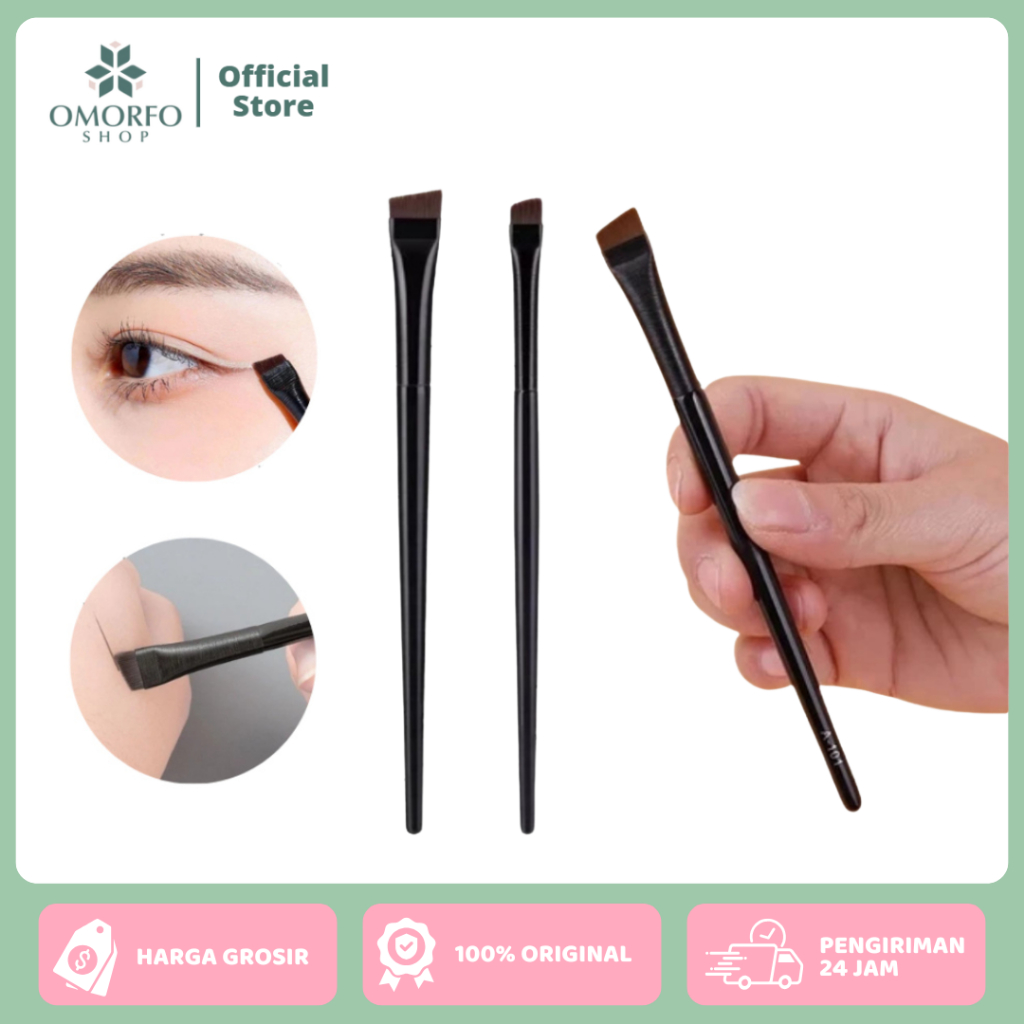 [Omorfo] Accessories Kuas Eyebrow pipih | Kuas alis mata | bulu pipih hitam makeup ultra thin Brush 
