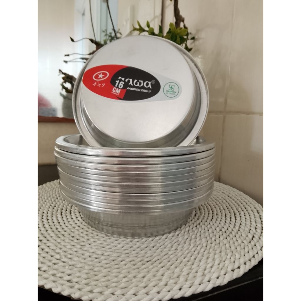 bokor - bokoran bali aluminium polos isi 1 lusin 12pcs