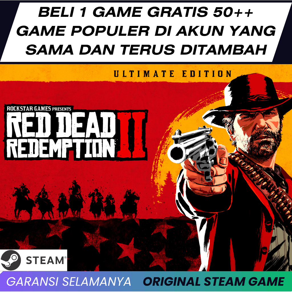 Red Dead Redemption 2 : Ultimate Edition Original Steam PC Game Bonus Semua Game