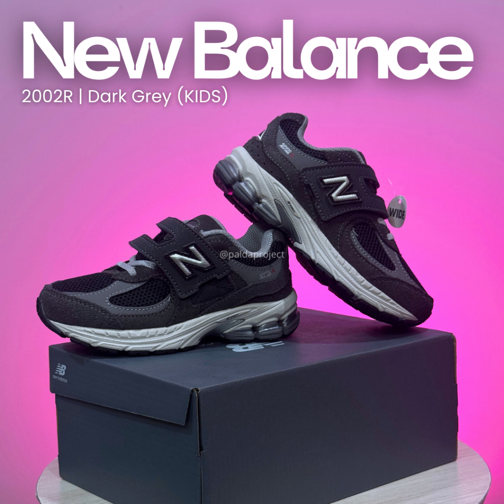Sneakers Shoes New Balance 2002R Dark Grey Kids (PV2002RA) - 100% Original