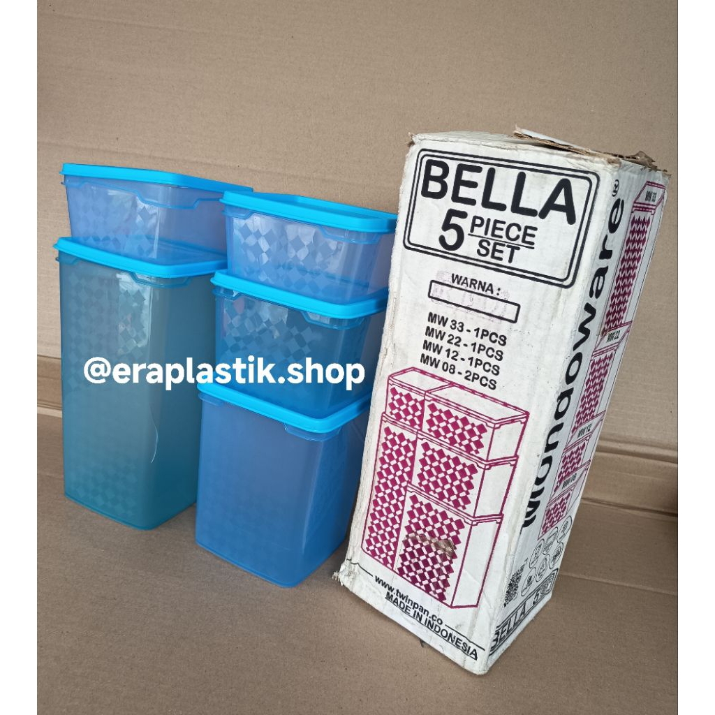stoples kue set 5 pcs#toples kue plastik#storage box plastik#wadah penyimpanan kue#bella box set 5 p