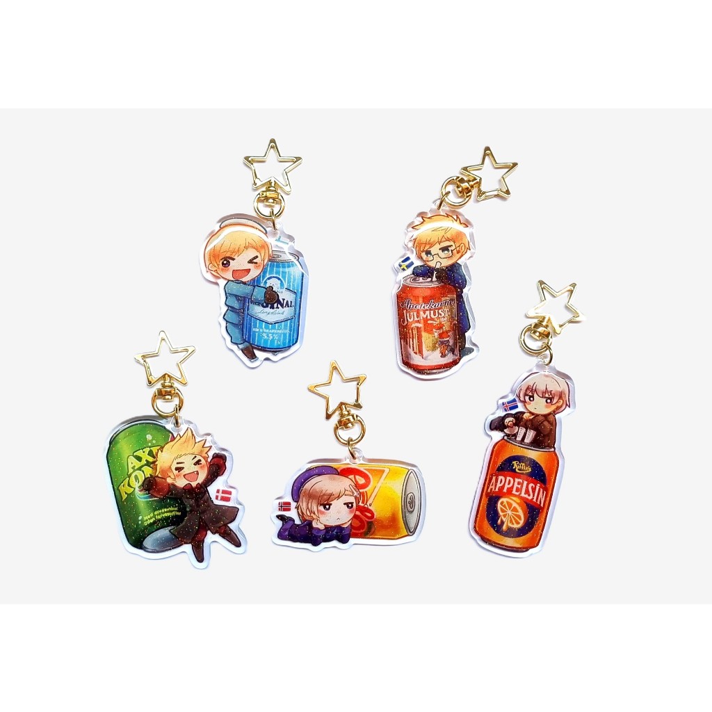 [ArTejennnn] Hetalia Epoxy Keychain – Nordic Countries