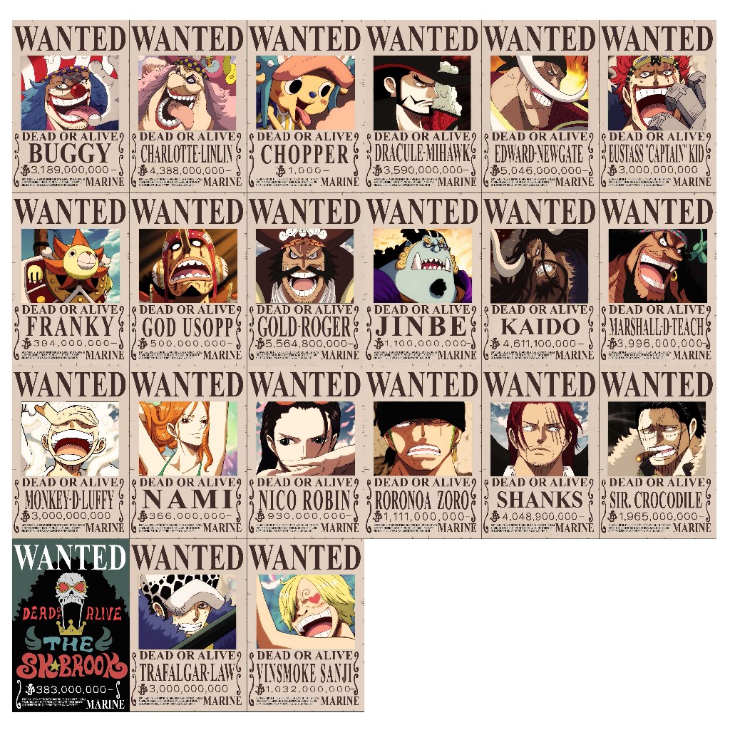 HOLOGRAM PHOTOCARD ONE PIECE BOUNTY 50 PCS ANIME UNOFFICIAL CHOPPER MIHAWK LUFFY NAMI ROBIN SHANKS