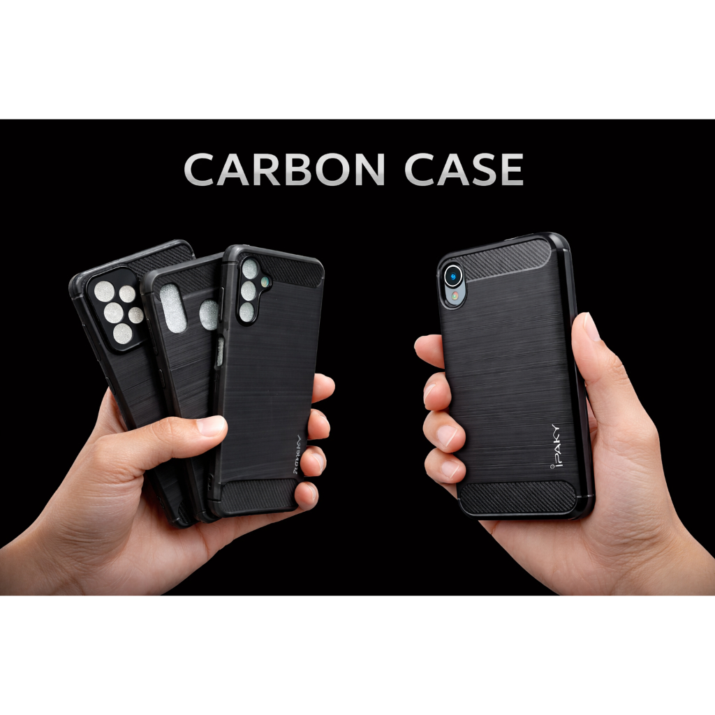 [+wrap] CASE SAMSUNG A01 IPAKY CARBON FIBER SAMSUNG A01 BLACK SOFT CASE SAMSUNG A01