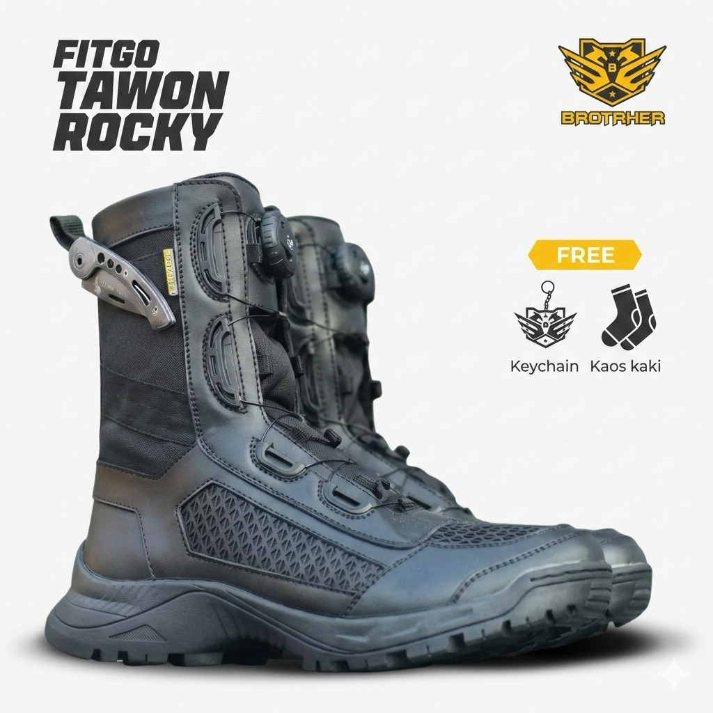 BROTRHER Fitgo Tawon Rocky Sepatu Pdl Tali Putar