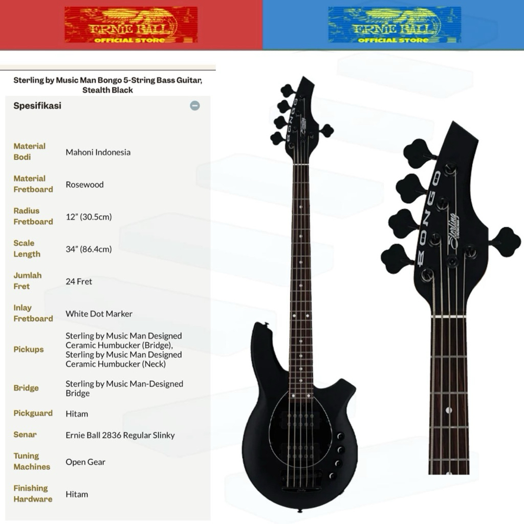 Sterling By Musicman Bongo Bass 5 String