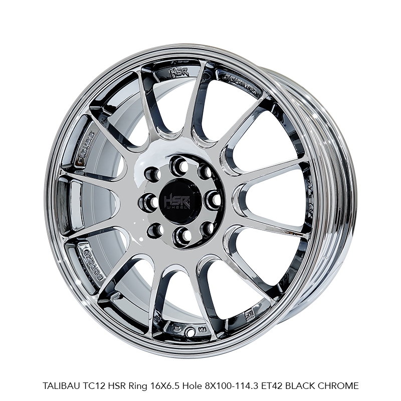 velg mobil racing hsr ring 16 pcd 4x100-114,3 | velg mobil hsr black chrome r16