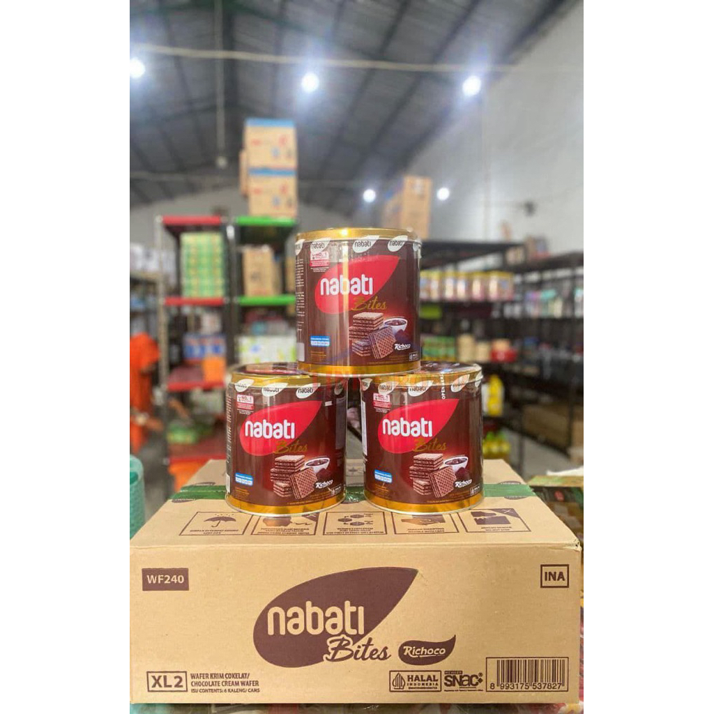 Nabati Wafer Cokelat Kaleng 1 Karton isi 6 Kaleng