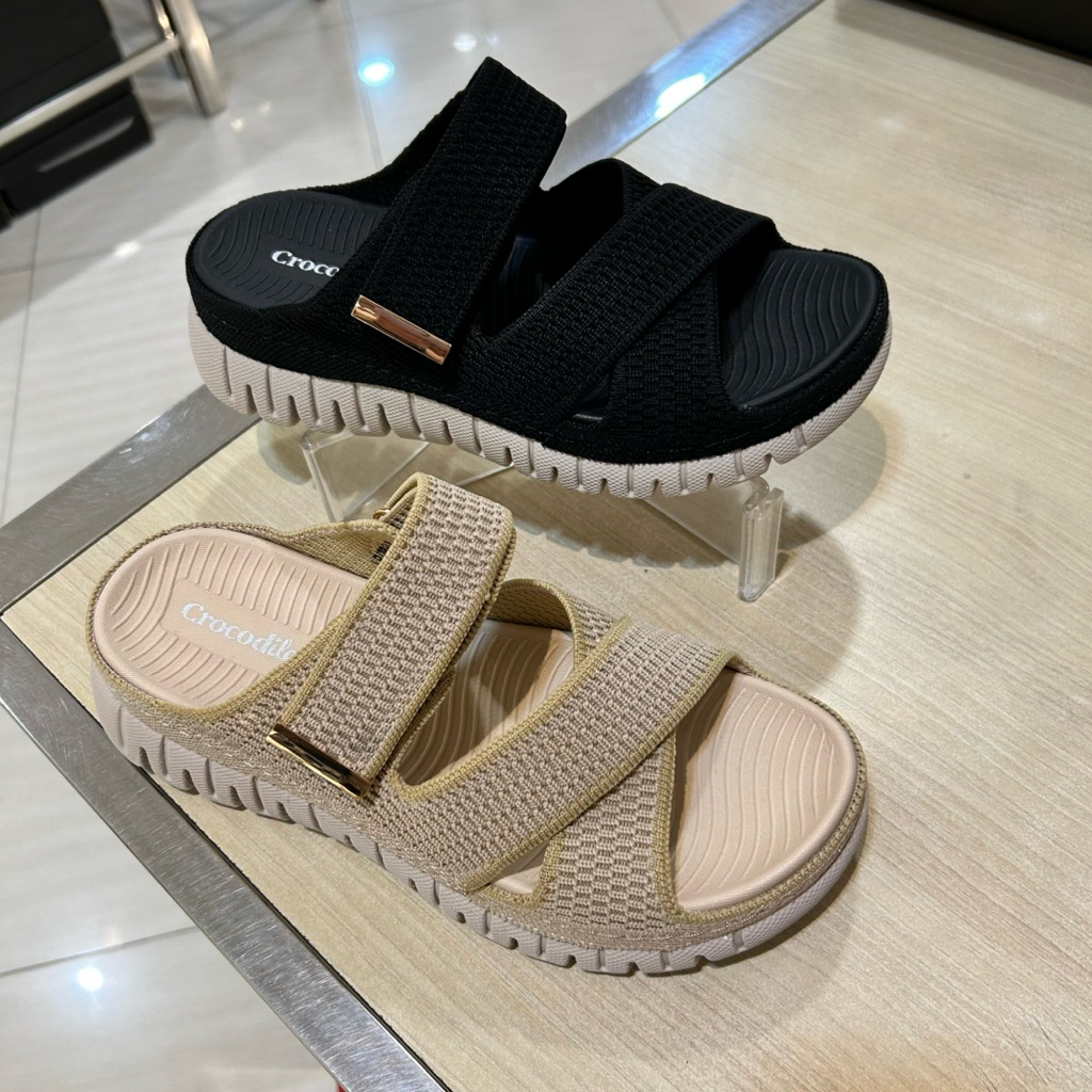 sandal wanita wedges 5cm ringan CROCODILE original