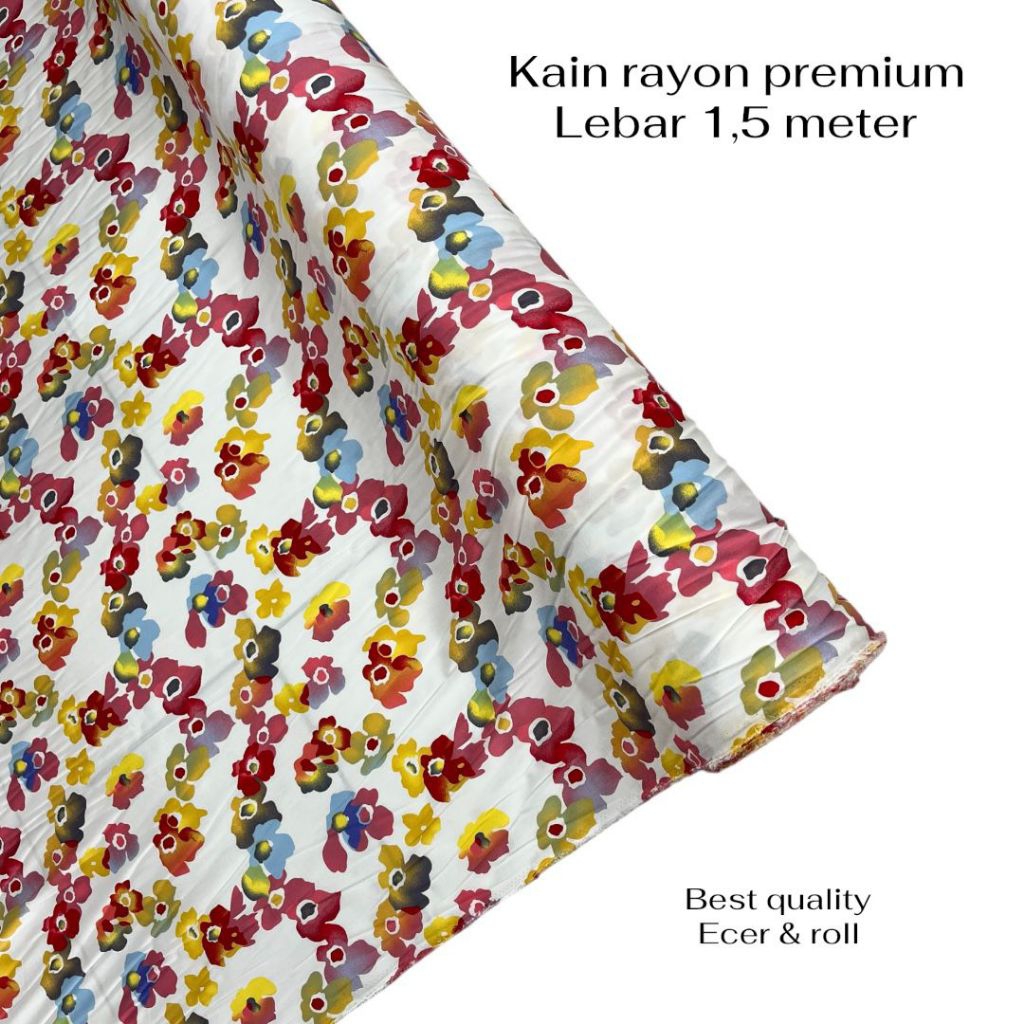 ( 0.5" Meter ) _Kain Katun Rayon Viscose Premium/Kain Rayon Premium/Kain Katun Rayon viscose Premium