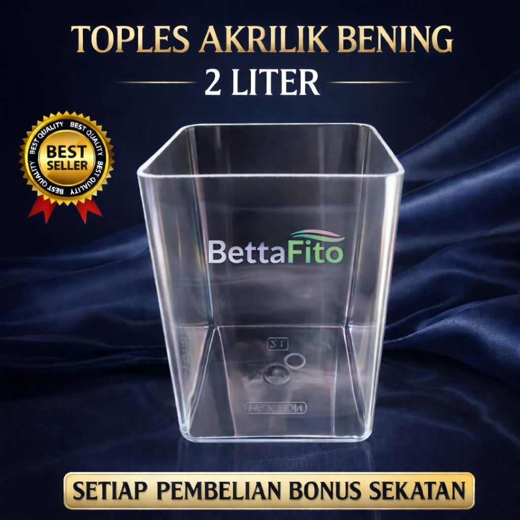 toples akrilik 2 liter cupang