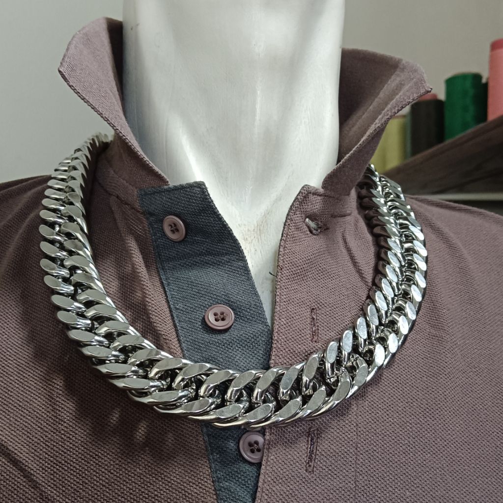 Kalung Pria Rantai Silver titanium Bigsize jumbo