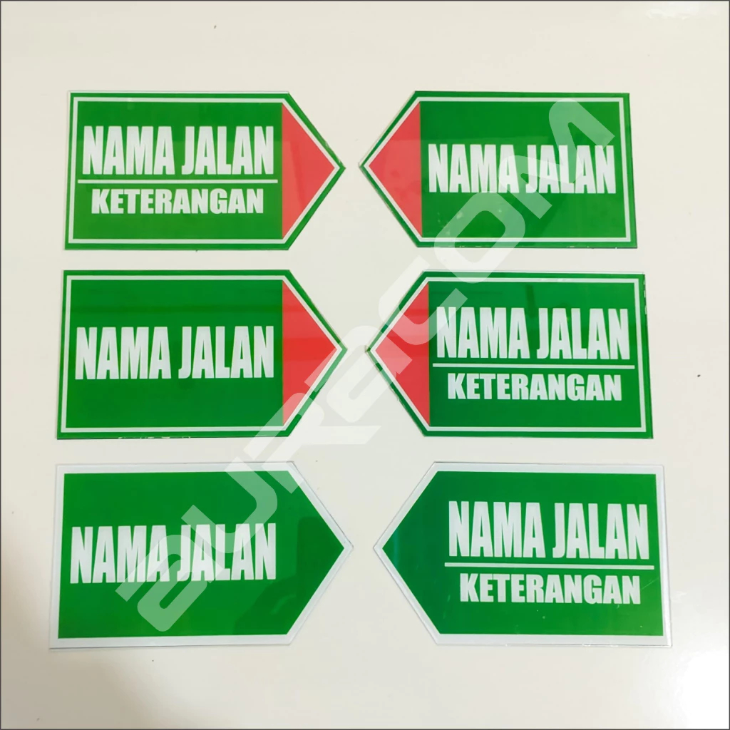 Plang Nama Jalan Akrilik Custom Anti Air