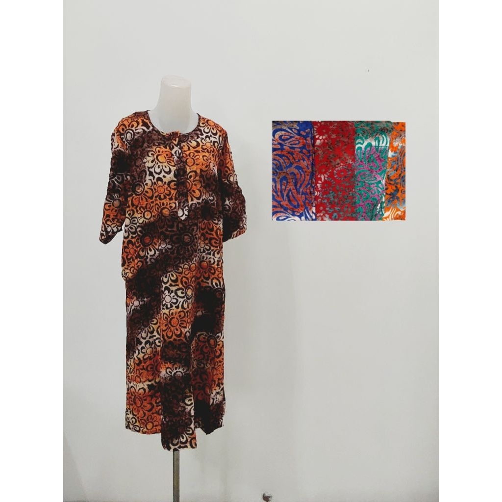 Daster Lucyana lengan 3/4 polos